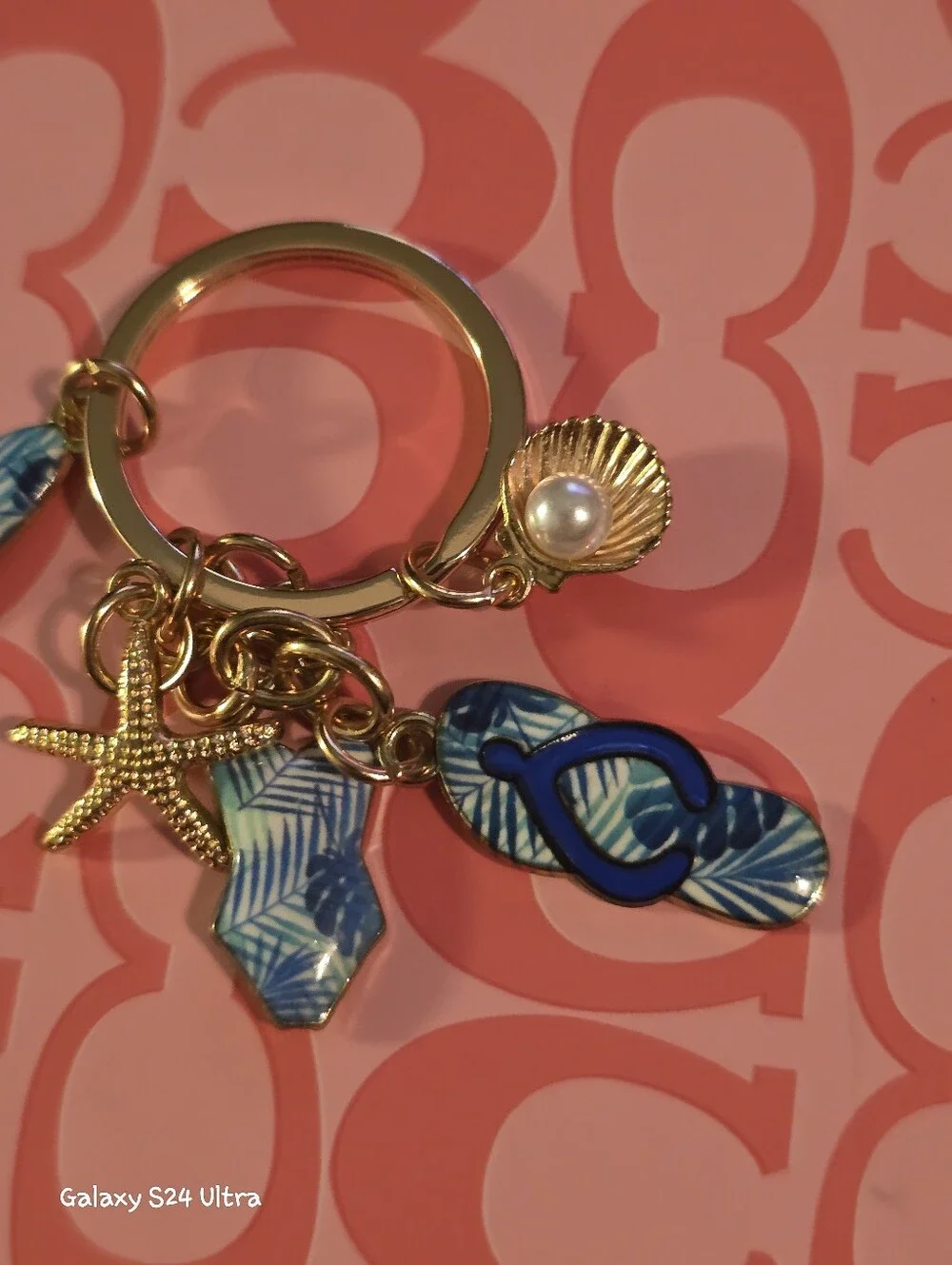 Beach Theme Bag Charm/ Keychain NEW